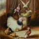 In the poultry - Eugene Remy Maes